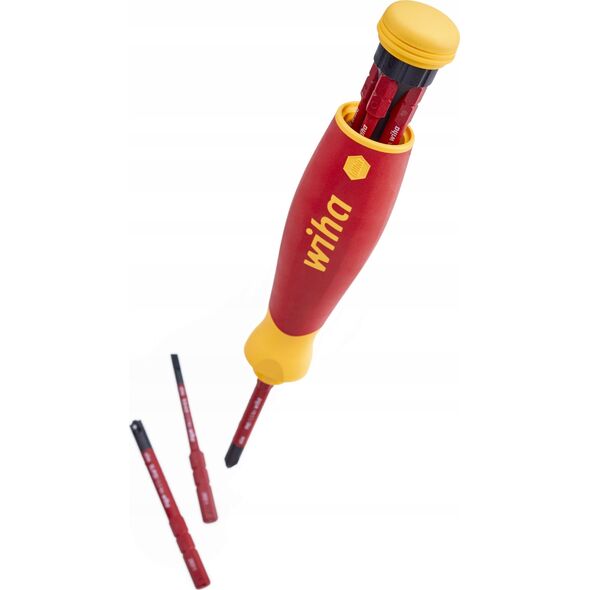 Wiha Izolowany Wkrętak z magazynkiem 4 bitów PocketMax electric IEC 60900, 45296