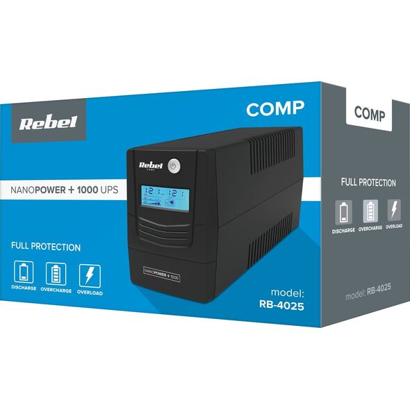 UPS Rebel REBEL UPS NANOPOWER PLUS 1000 ( OFFLINE, 1000VA /