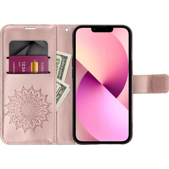 ForCell Kabura MEZZO Book do SAMSUNG A55 5G mandala złoty róż