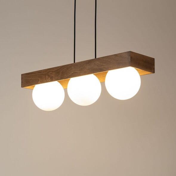 Lampa wisząca Sigma Sigma Bloom 33665 lampa wisząca zwis 3x12W G9 drewniana/biała 14158697 5905143284964