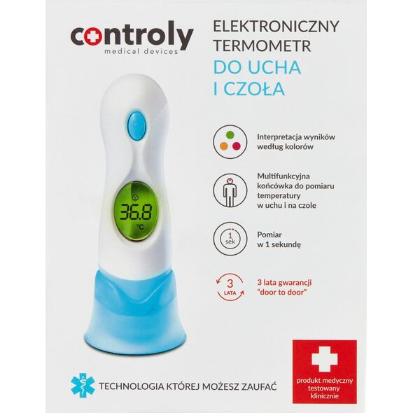 Controly 7323 TERMOMETR DO UCHA I CZOŁA IT-901