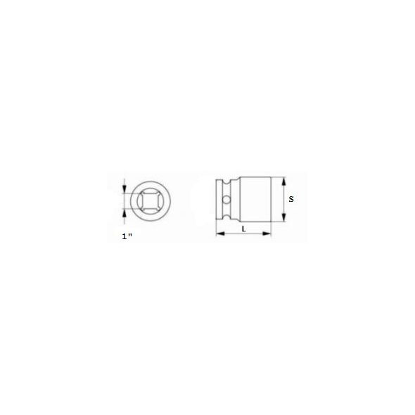 Jonnesway κρουστική υποδοχή 6 σημείων 1" 33 mm (S03A8133) 3173062 4719152181333