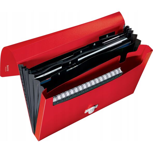 Leitz Teczka z 5 przeg Recycle A4 PP czerwona