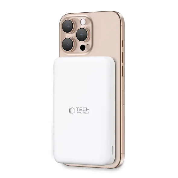 Tech-Protect PB24 LifeMag Qi2 MagSafe Power Bank 10000mah White