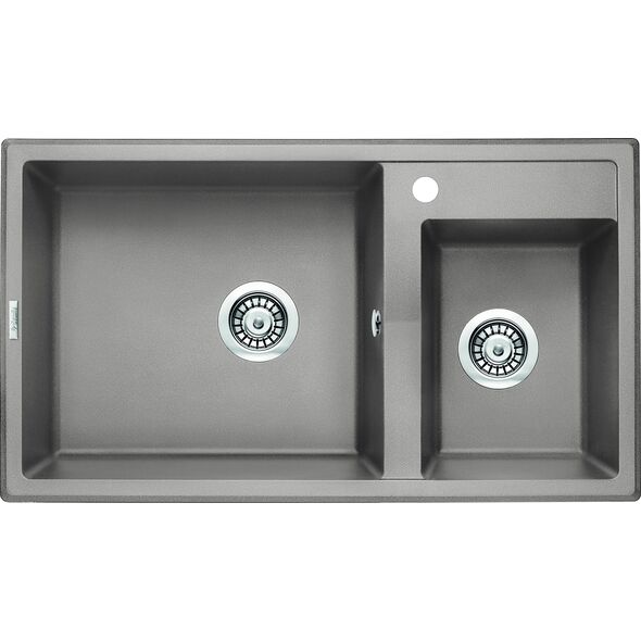 Zlewozmywak Deante . ERIDAN SZARY METALIK GRANIT 2K 880X500X200 + SPACE SAVER