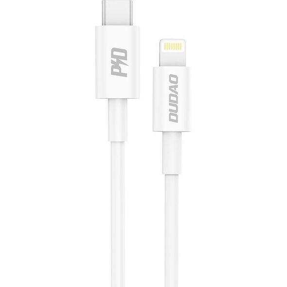 Kabel USB Dudao Dudao kabel USB Typ C - Lightning 18 W 1 m Power Delivery biały (L6X white)