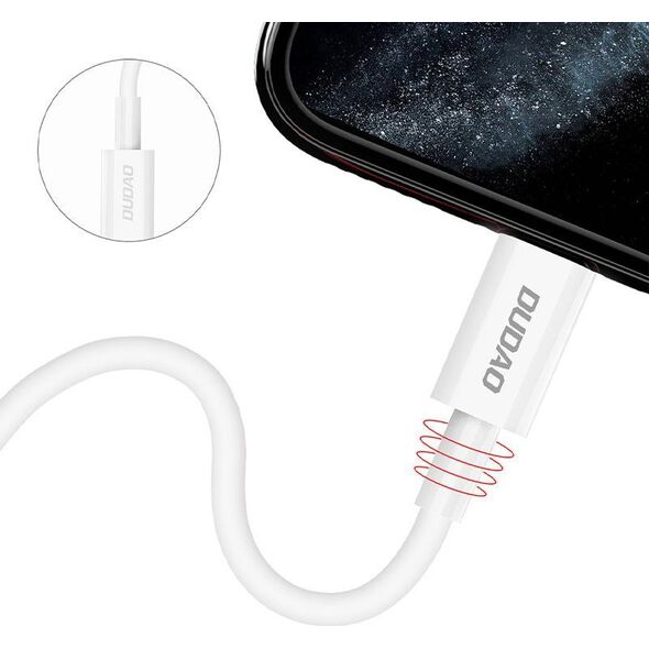 Kabel USB Dudao Dudao kabel USB Typ C - Lightning 18 W 1 m Power Delivery biały (L6X white)