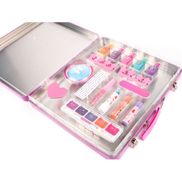 Canenco Create it! Walizka zestaw pachnący make-up i manicure z brokatem