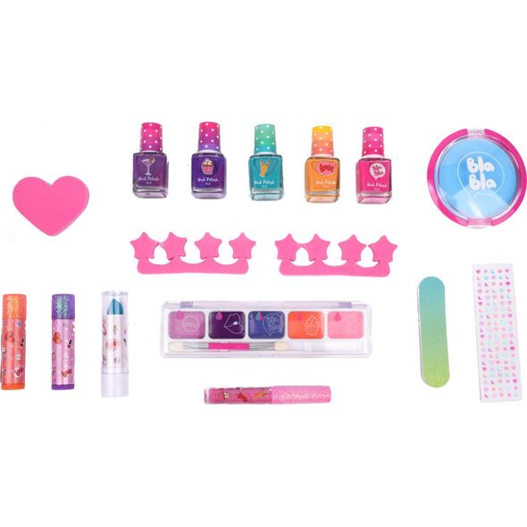 Canenco Create it! Walizka zestaw pachnący make-up i manicure z brokatem
