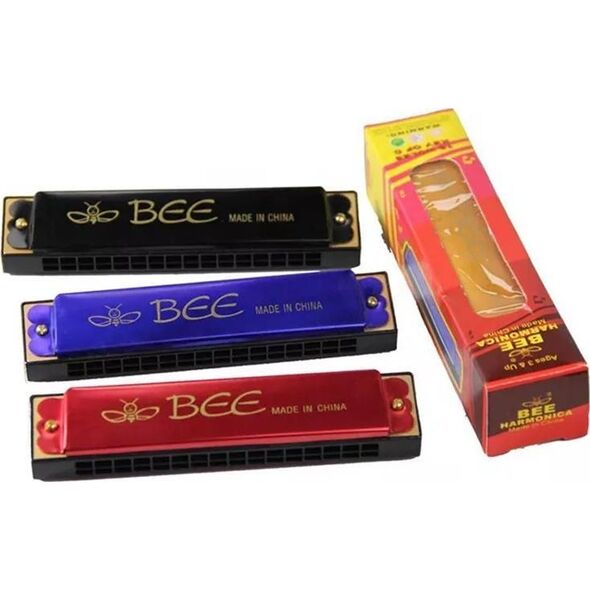 Harmonijka ustna 16 tonowa Bee Harmonica A7630 Czerwony