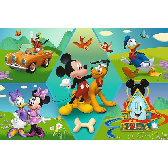 Trefl Puzzle 60 elementy Super Shape XXL Z Mikim zawsze jest wesoło