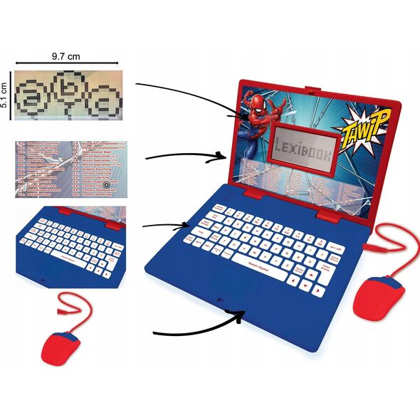 Lexibook LEXIBOOK Spiderman laptop edu PL/EN/UKR JC598SPi21