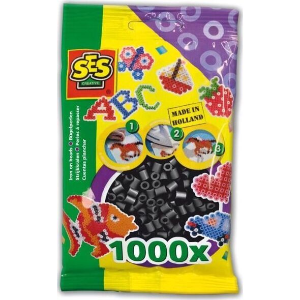 SES SES Koraliki do prasow.1000szt czarne 00706 07065