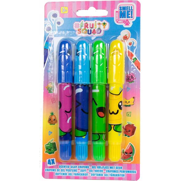 Create it! FRUITYSQUAD pachnące kredki żelowe 4szt FS60373
