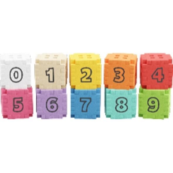 Marioinex Klocki Mini Waffle Edu - Kostki matematyczne 60 elementów