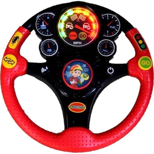 Qulki Kierownica dla dzieci auto symulator jazdy samochodem Świeci dźwięk wibruje