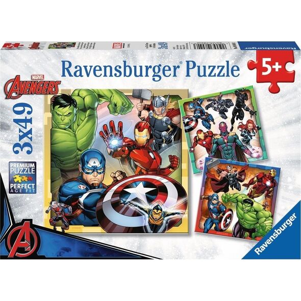 Ravensburger Puzzle 3x49 elementów - Avengers