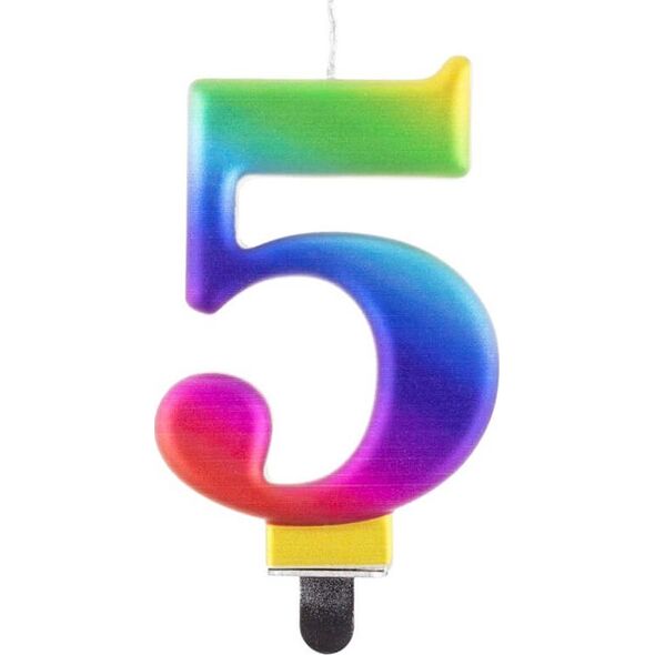 GoDan Świeczka urodzinowa "5" multikolor 8cm