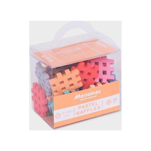 Marioinex Klocki Waffle Mini pastelowe 35el. 2+ Marioinex