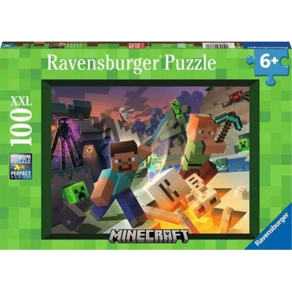 Ravensburger Puzzle 100el XXL Monster Minecraft 133338 RAVENSBURGER
