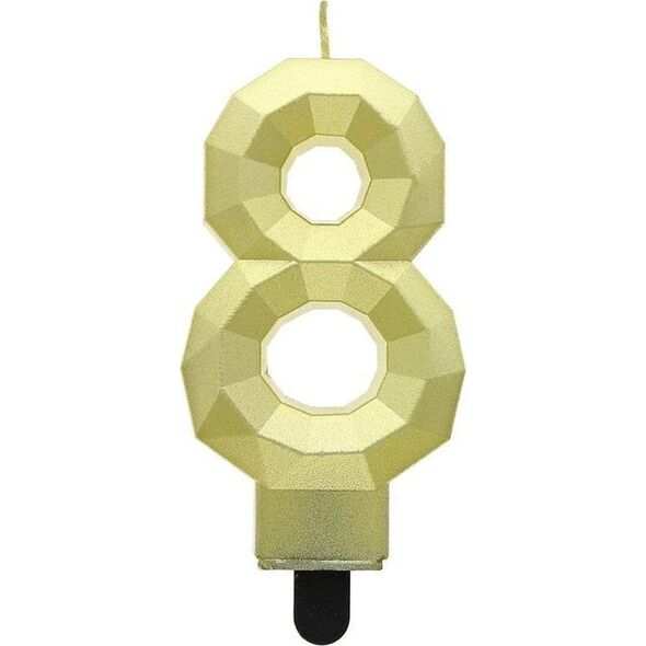 GoDan Świeczka Cyfra 8 Diament 7.6cm