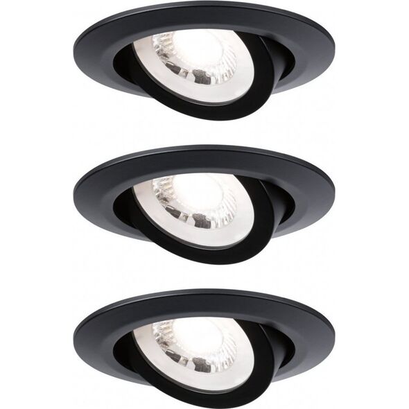 Paulmann Zestaw opraw LED 3x4.8W 450 lm 3000K 230V czarny-mat
