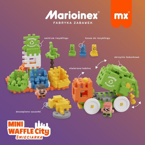 Marioinex MARIOINEX WAFLE MINI WAFFLE CITY ŚMIECIARKA 148 EL