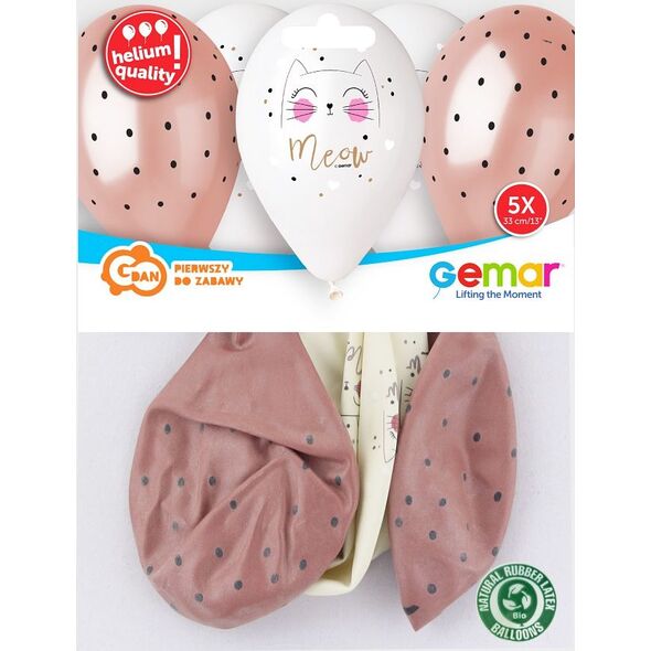 Gemar Balony Premium Hel Kotek, 13 cali/ 5 szt.