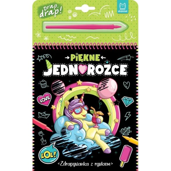Aksjomat Piękne jednorożce Zdrapywanka z rysikiem 36074