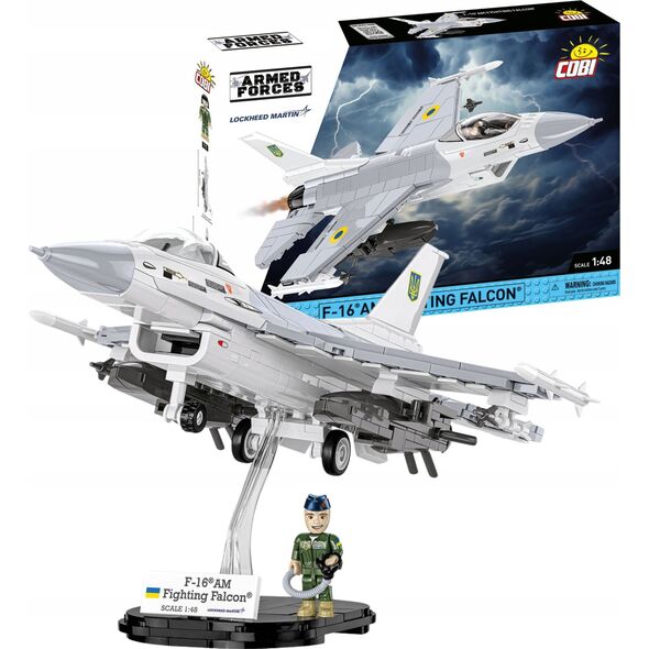 Cobi COBI 5893 Armed Forces Samolot wielozadaniowy F-16AM Fighting Falcon UA 500 klocków