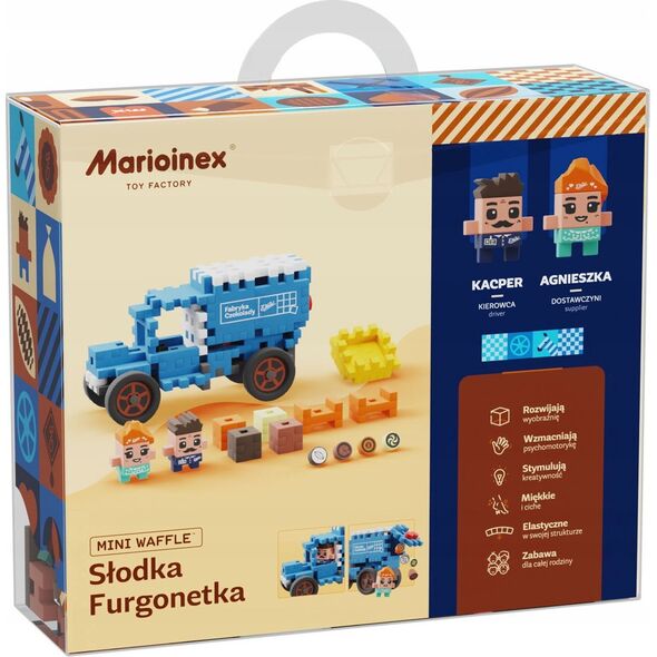 Marioinex Klocki Mini Waffle - Wedel Słodka furgonetka 100 elementów