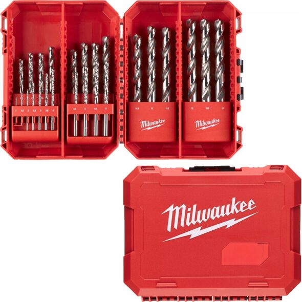 Wiertło Milwaukee MILWAUKEE WIERTŁA KOBALTOWE DO METALU HSS-G CO  KOMPLET 25 sztuk 1-13mm