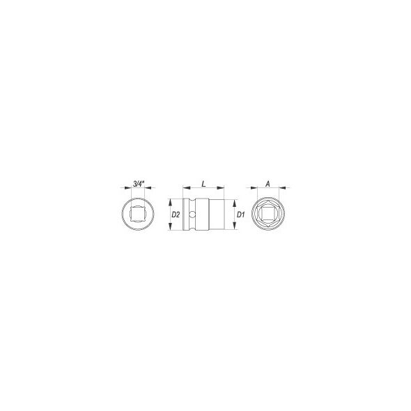 Υποδοχή κρούσης 6 σημείων Yato 3/4" 24 mm (YT-1074) 3021797 5906083910746
