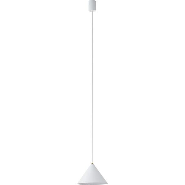 Lampa wisząca Nowodvorski Metalowa lampa wisząca Zenith 7997 biały stożek do przedpokoju