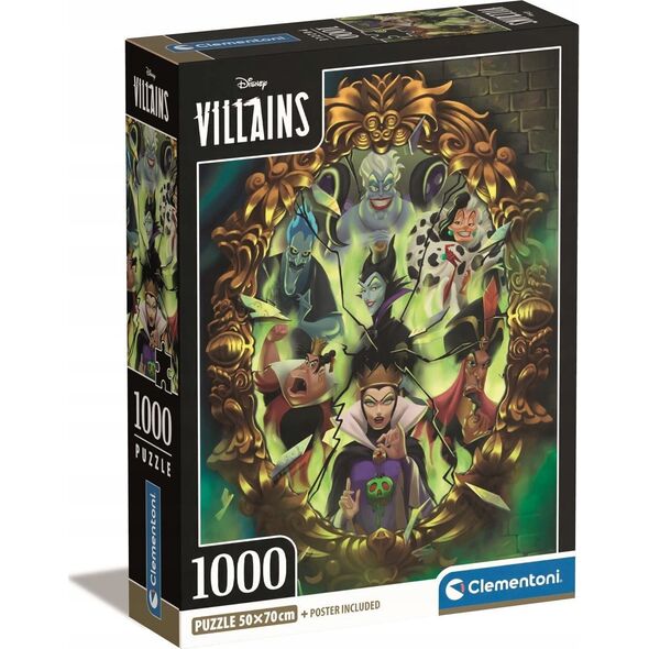 Clementoni Puzzle 1000 elementów Compact Disney Villains