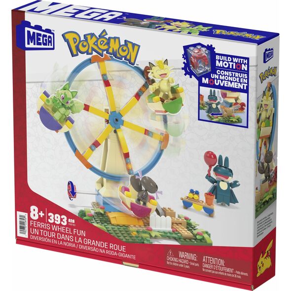 Mattel MEGA MEGA Pokémon Fun on the Ferris Wheel, Construction Toy