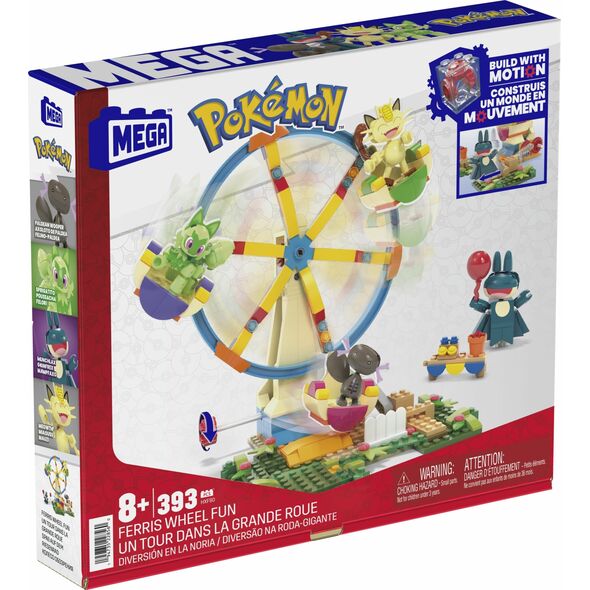 Mattel MEGA MEGA Pokémon Fun on the Ferris Wheel, Construction Toy