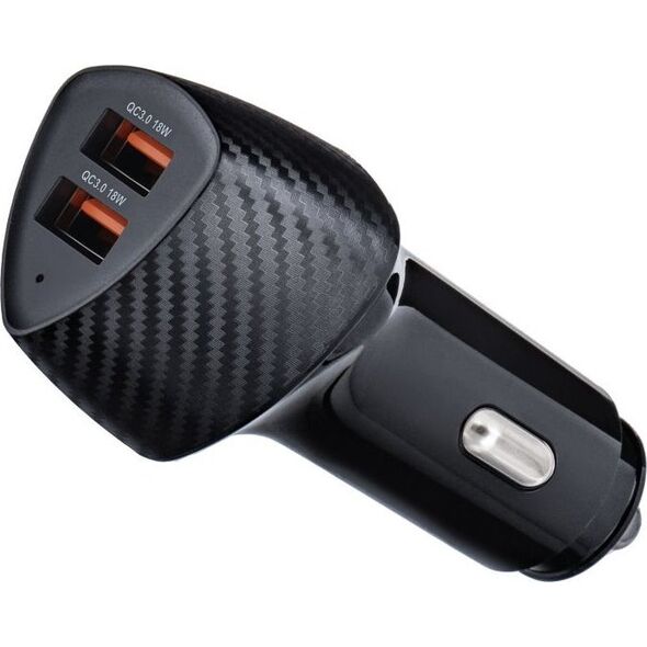 Ładowarka ForCell FORCELL CARBON ładowarka samochodowa USB QC 3.0 18W + USB QC 3.0 18W CC50-2A36W czarny (Total 36W) 11466638 5903396133794