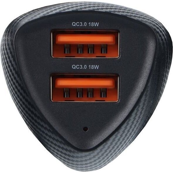 Ładowarka ForCell FORCELL CARBON ładowarka samochodowa USB QC 3.0 18W + USB QC 3.0 18W CC50-2A36W czarny (Total 36W) 11466638 5903396133794