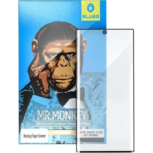 Blueo Szkło Hartowane 5D Mr. Monkey Glass - do Samsung Galaxy S22 czarny (Strong Lite)
