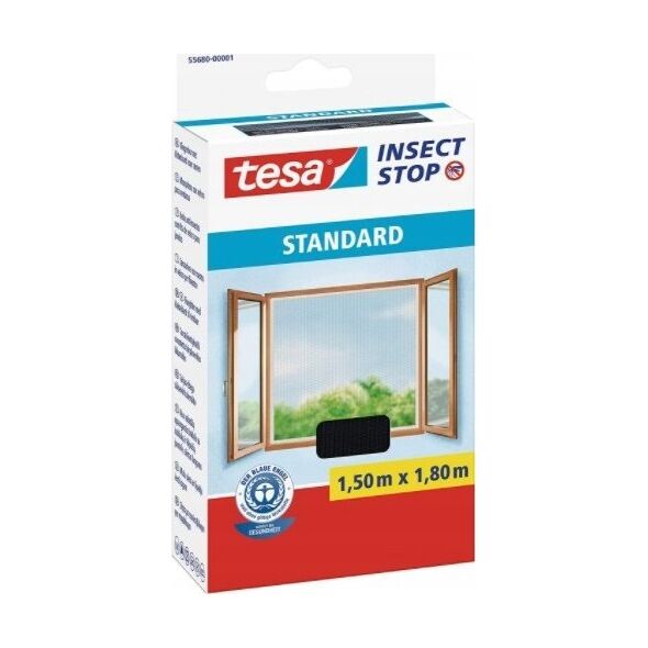 Tesa tesa Fliegengitter Standard Klettband 1,5x1,8m anthrazit