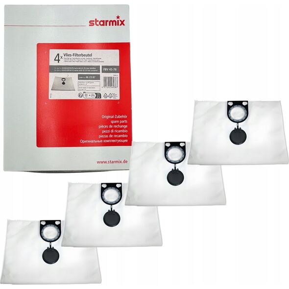 Worek do odkurzacza Starmix Worki STARMIX FBV 45/78 mikrowłóknina, kpl 4 szt