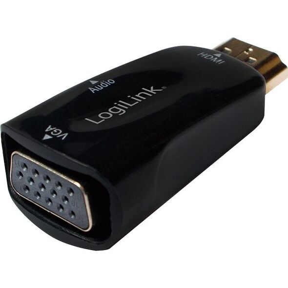 Adapter AV LogiLink HDMI - D-Sub (VGA) + Jack 3.5mm czarny (CV0107)