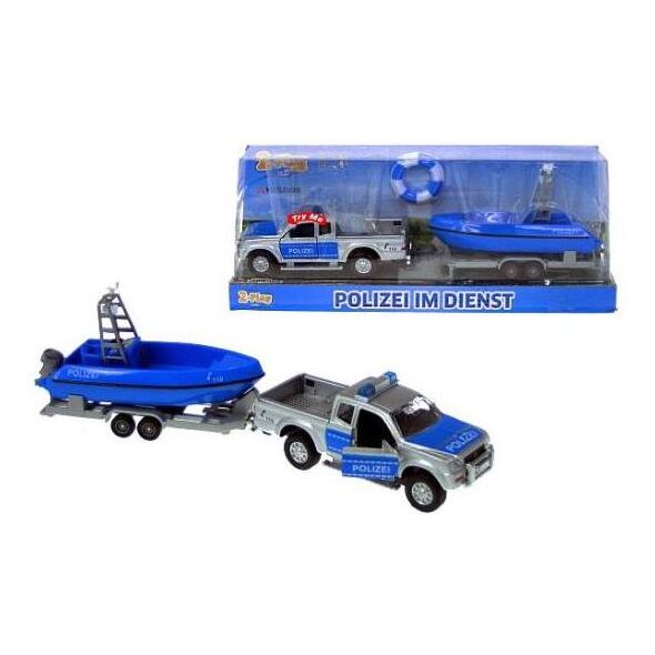 Hipo Auto Policja 12cm z łódką (510614)