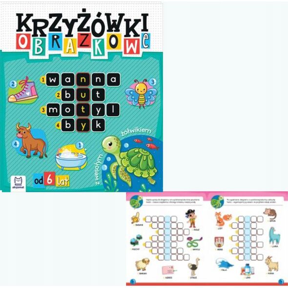 Aksjomat Krzyżówki obrazkowe z wesołym żółwikiem 6+ 39204