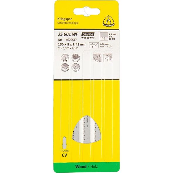 Klingspor KLINGSPOR ΛΑΜΑ ΣΕΓΑΣ 100x8x1,45mm JS 601 WF /5 τεμ. 14104825 4014855939701