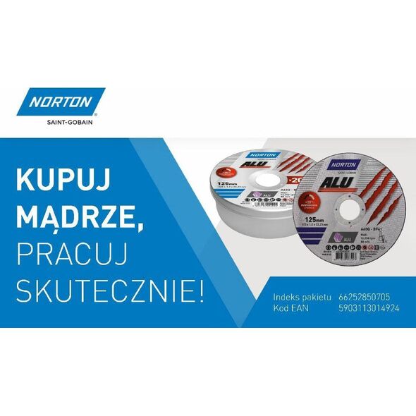 Norton NORTON DISC.ALU 125mm x 1,0mm x 22,23mm /20τεμ. ΚΟΥΤΙ 14257939 5903110000000