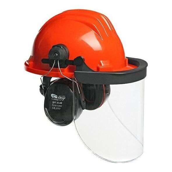 CLIMAX PROTECTIVE HELMET WITH FACE SHIELD AND EARMUFFS 437-I