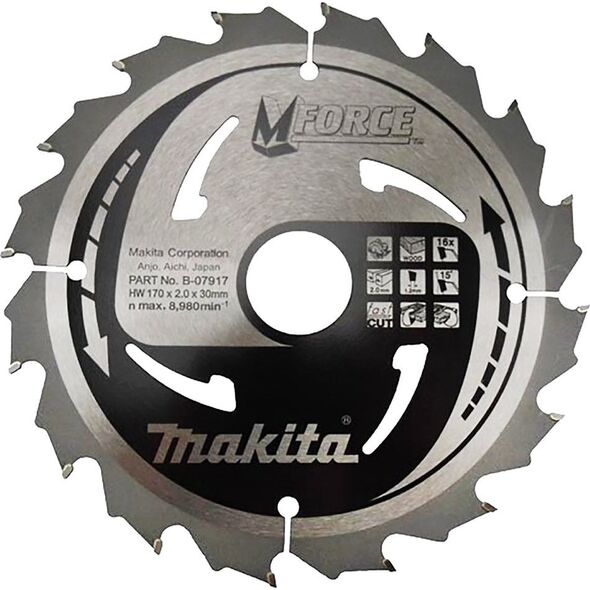 ΔΙΚΥΛΛΟ ΠΡΙΟΝΙ Makita 170x30/16x16z MFORCE >>>B-31946 14082038 88381335904