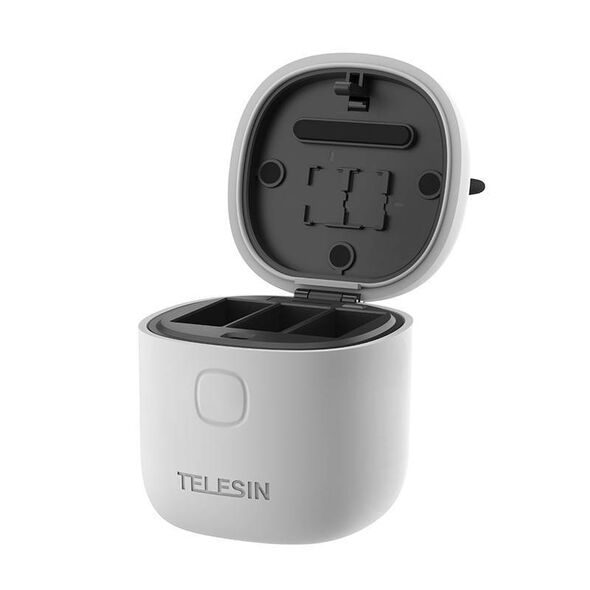 Telesin 3-slot waterproof charger Allin box for GoPro Hero 9 / Hero 10 + 2 batteries (GP-BTR-905-GY-B) 6972860179766